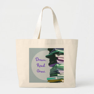 Dream. Read. Grow. Book Stack - Bag