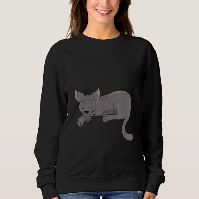 Dream Sleep, Oriental Shorthair Cat, Cat Sleep Sweatshirt (Front)