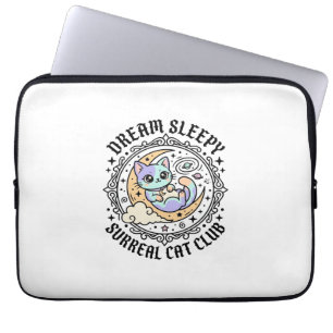 Dream Sleepy Surreal Cat Funny Cat Lover Design - Laptop Sleeve