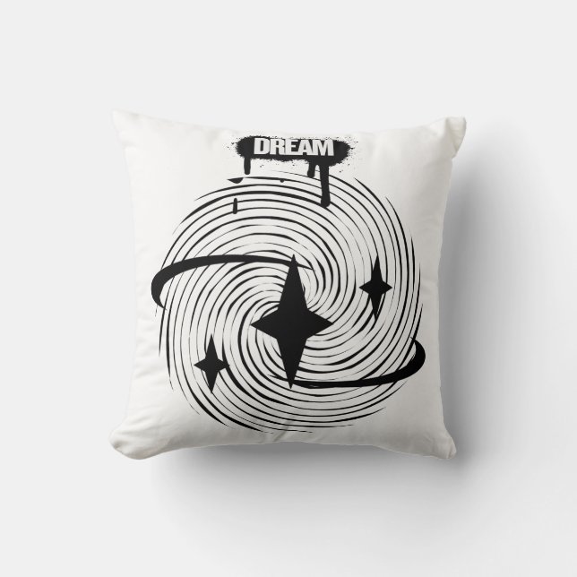 Dream Spiral Throw Pillow  (Front)