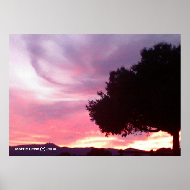 Dream Sunset Tree Poster (Front)