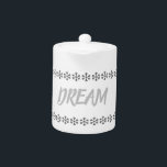 Dream Tea Jar<br><div class="desc">This dreamy design inspires with its abstract background and letters that spell out DREAM.  Makes a great gift for a loved one or a friend.</div>