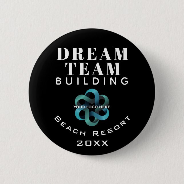 Dream Team Building Company Logo  6 Cm Round Badge (Front)