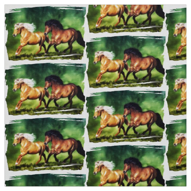Dream Team-Icelandic Horses Fabric (Swatch)