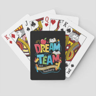 Dream Team Kindergarten Teachers Back to School Playing Cards