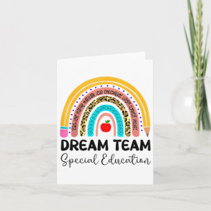 Dream Team Special Education Boho Rainbow Leopard Card