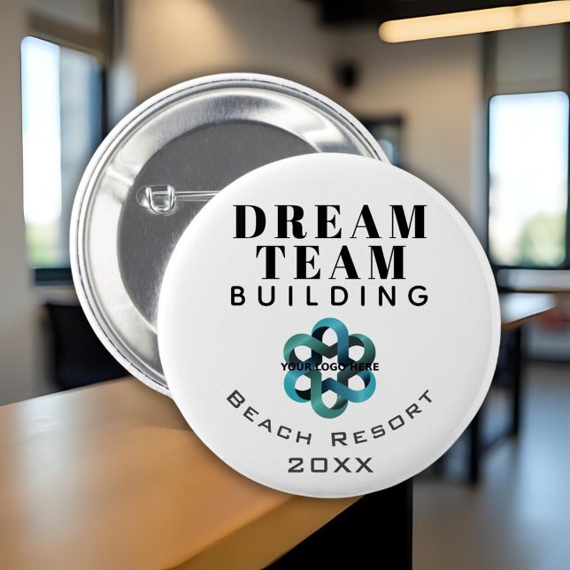 Dream Team - Team Building Company Logo Employee 6 Cm Round Badge (Creator Uploaded)