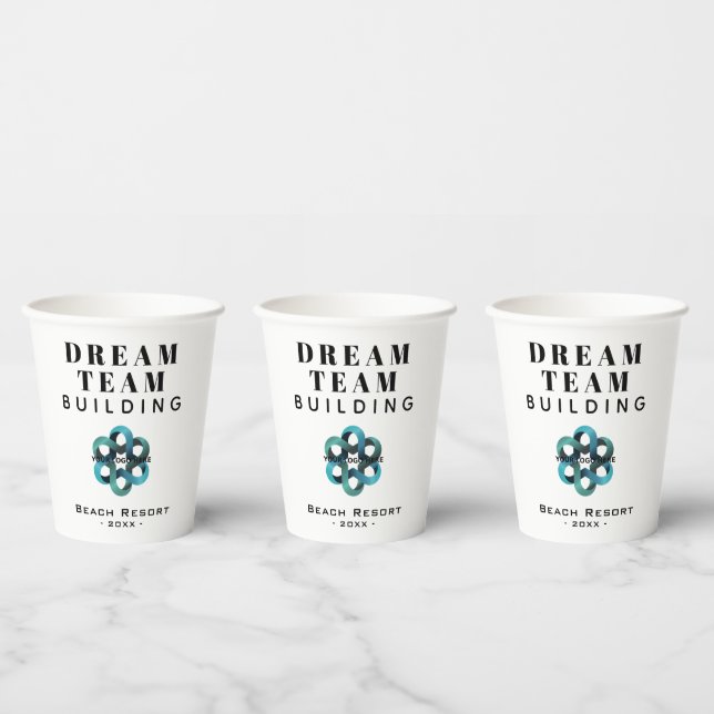 Dream Team Team Building Company Logo Paper Cups (Multi)