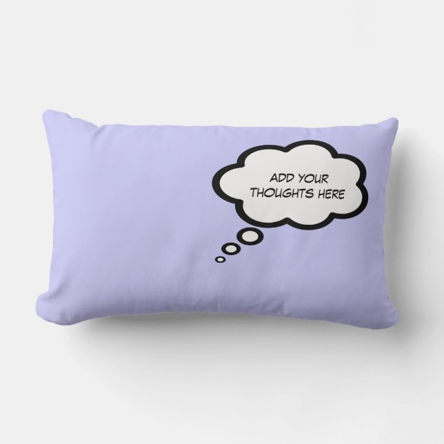 dream thoughts cartoon bubble lumbar cushion (Front)