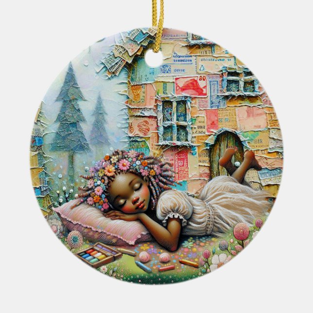 Dream Time Ceramic Ornament (Front)