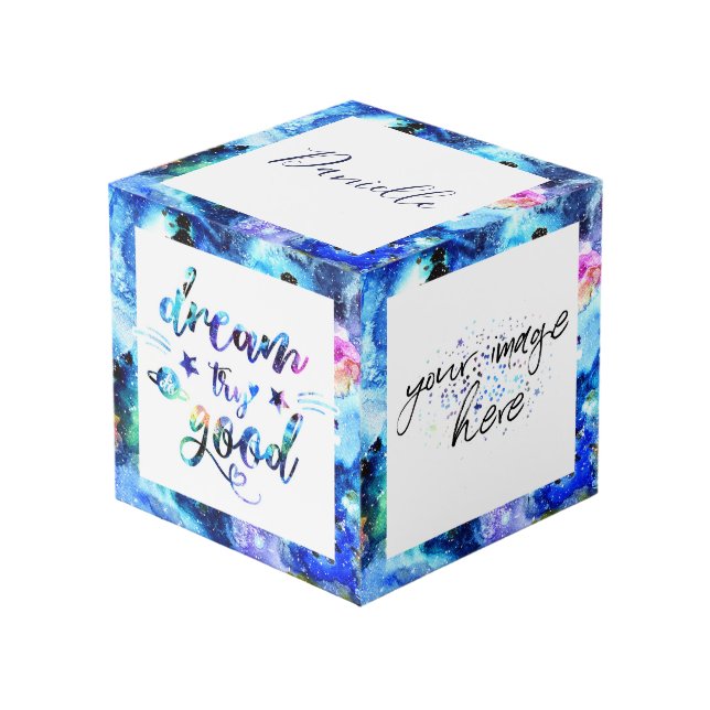 Dream. Try. Do Good. Cube (Front Angled)