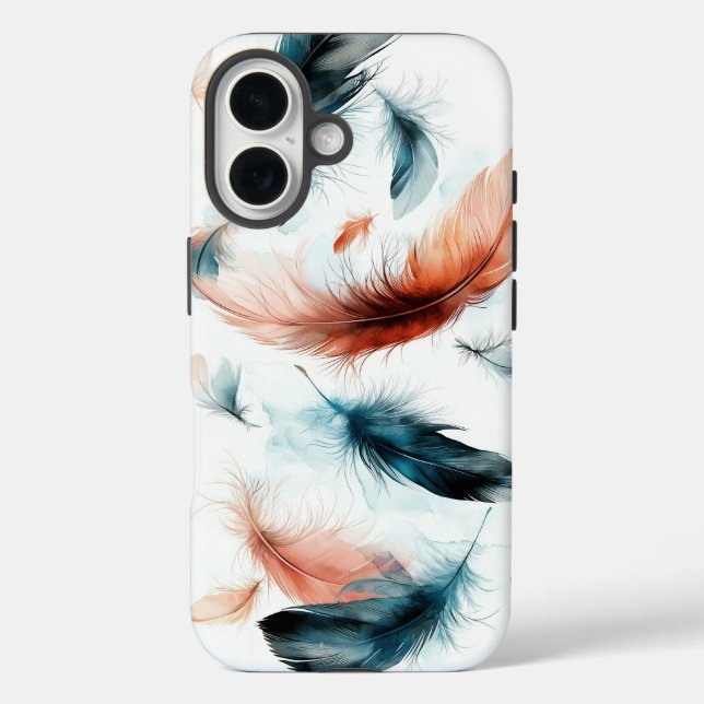 Dream Watercolor Feather Case (Back)