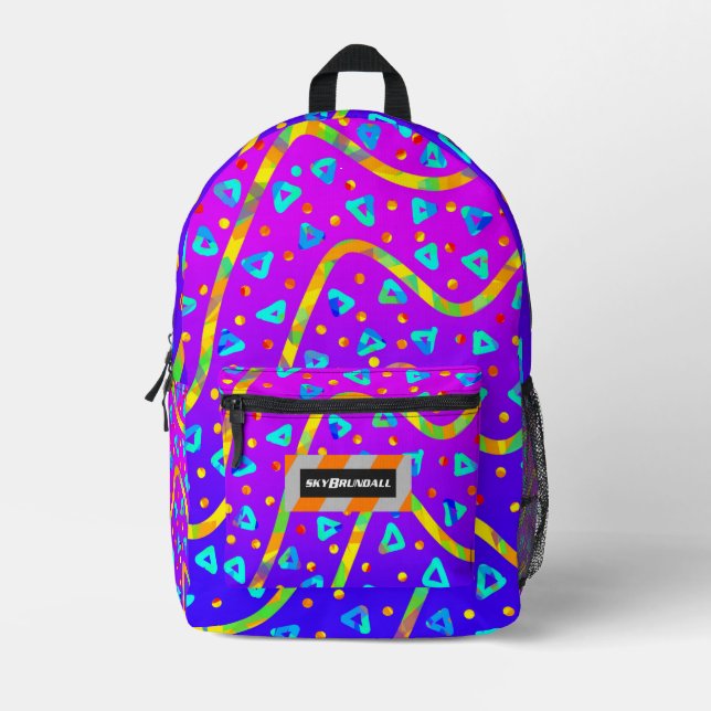 Dream Wave Festival - Cool Candy Rain Printed Backpack (Front)