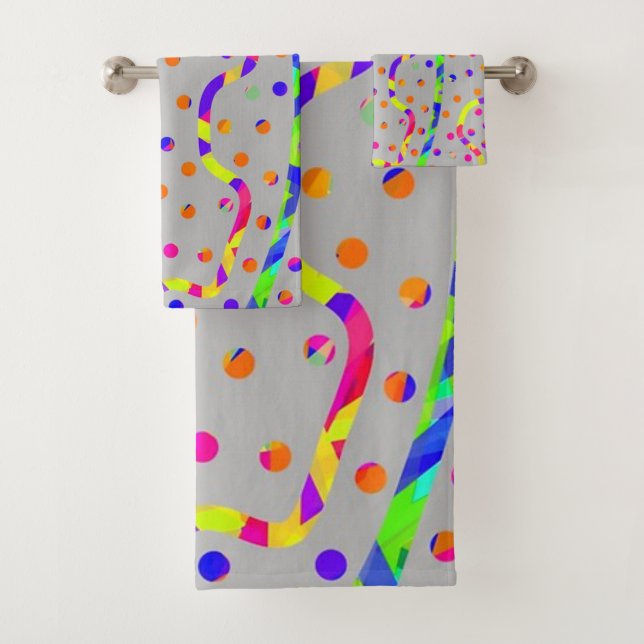 Dream Wave Festival - Rainbow Fiesta Bath Towel Set (Insitu)