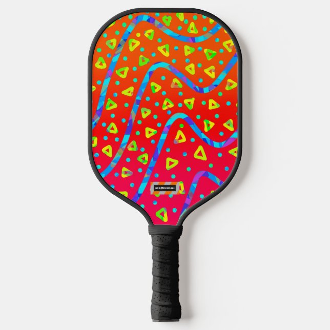 Dream Wave Festival - Warm Candy Rain Pickleball Paddle (Front)