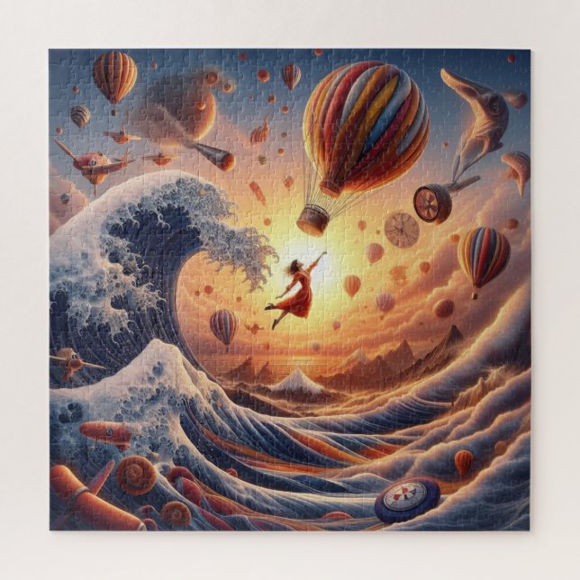 Dream Weaver's Journey: Fantasy Hot Air Balloons Jigsaw Puzzle (Vertical)