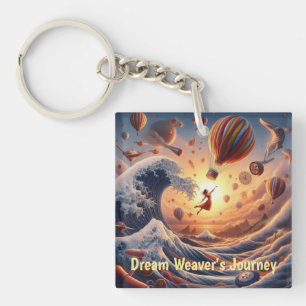 Dream Weaver's Journey: Fantasy Hot Air Balloons Key Ring