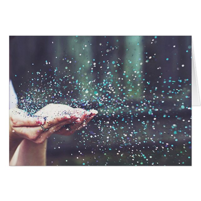 Dream Whimsical Party Sparkle Blowing Glitter Art (Front Horizontal)