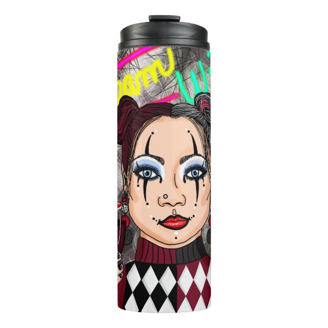 Dream Wild Goth Girl   Thermal Tumbler (Front)