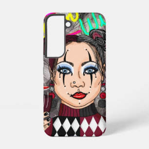 Dream Wild   Gothic Harlequin Jester Girl   Samsung Galaxy Case