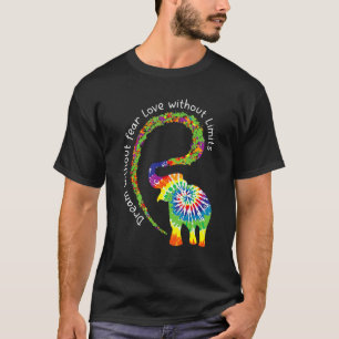 Dream Without Fear Love Elephant Lgbt Pride Tie Dy T-Shirt