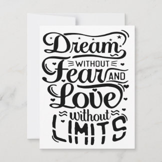 "Dream Without Fear, Love Without Limits" Holiday Card