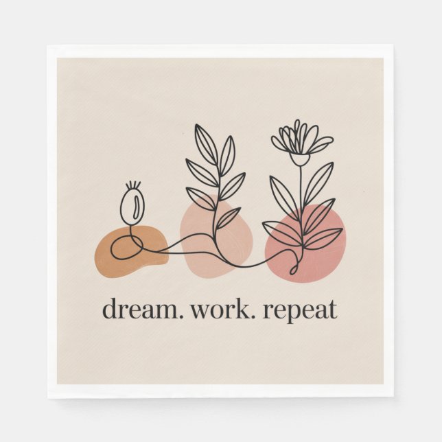Dream. Work. Repeat Napkin (Front)