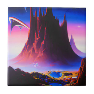 Dream World Oil Painting Ceramic Tile