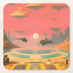 Dream World Square Paper Coaster