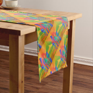 Dreamboat A Cubist Junk In Primary Colours Short Table Runner