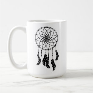 Dreamcatcher Black & White Coffee Mug