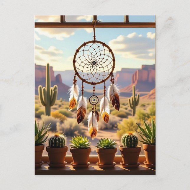 Dreamcatcher, Desert Canyons, Cacti   Postcard (Front)