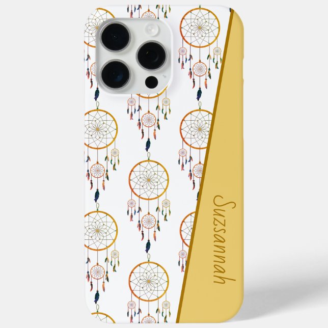 Dreamcatcher Feather Pattern Boho Custom Name  Case-Mate iPhone Case (Back)