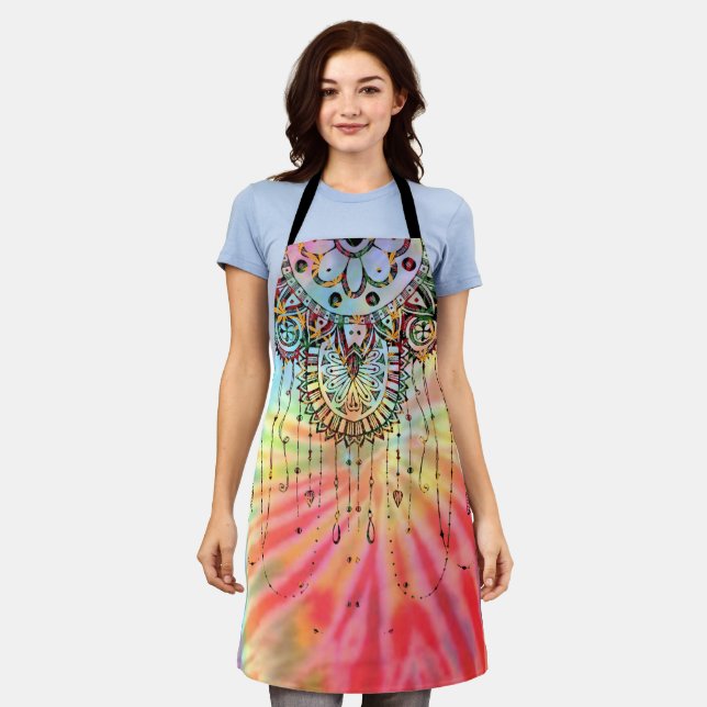 Dreamcatcher Hippie Tie Dye Apron (Worn)