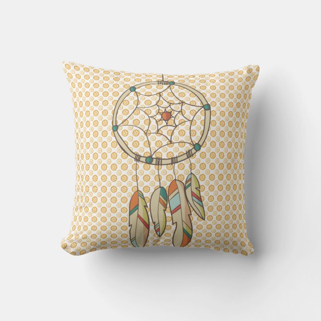 Dreamcatcher II Throw Pillow (Front)