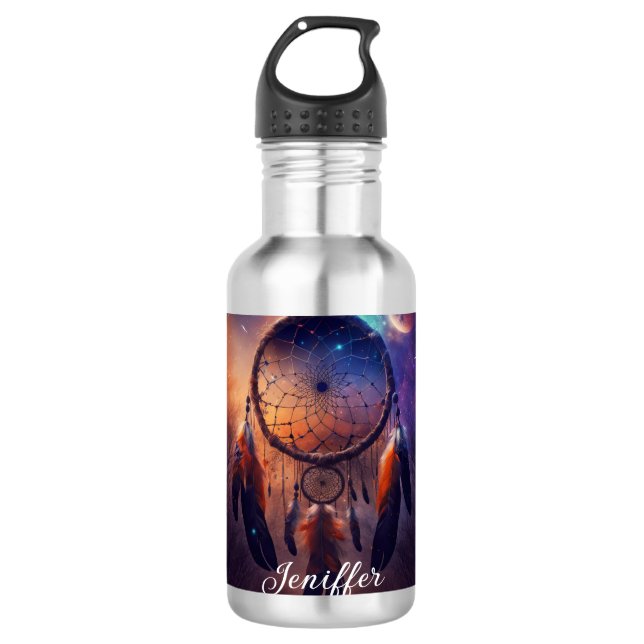 Dreamcatcher in forest forest           710 ml water bottle (Front)