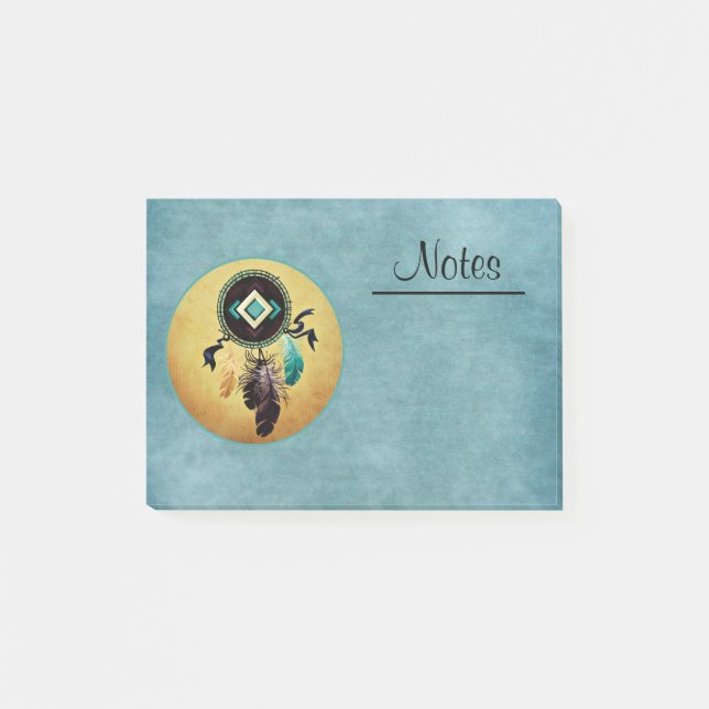 Dreamcatcher on a Blue Background Post-it Notes (Front)