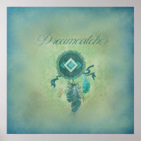 Dreamcatcher On a Misty Green Background