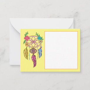 dreamcatcher on the card. card