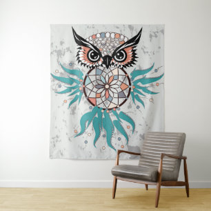 Dreamcatcher Owl Tapestry