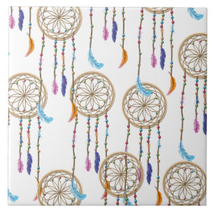 Dreamcatcher Pattern Ceramic Tile