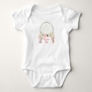 Dreamcatcher pink pastel dream big baby bodysuit