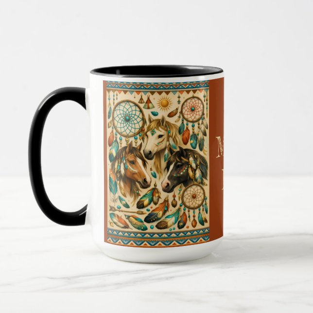 Dreamcatcher Ponies Mug (Left)