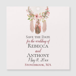 Dreamcatcher   Shabby Chic Save the Date Magnet