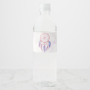 Dreamcatcher Sleepover Birthday Party Water Bottle Label