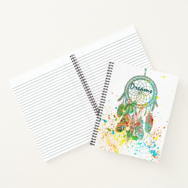 Dreamcatcher splatter notebook (Inside)