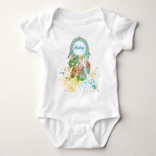 Dreamcatcher splatter personalised  baby bodysuit