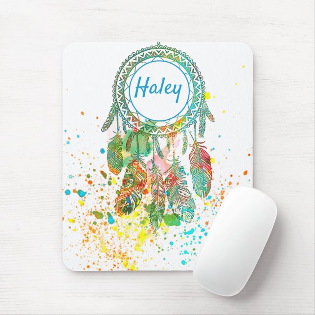 Dreamcatcher splatter personalised  mouse pad (With Mouse)