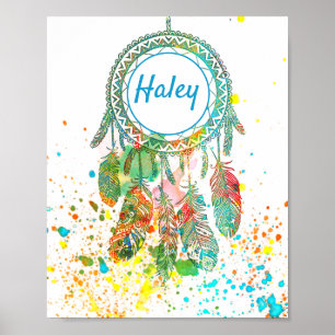 Dreamcatcher splatter personalised poster