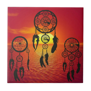 Dreamcatcher Sunset Ceramic Tile